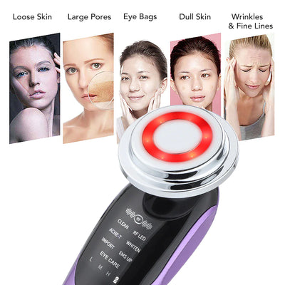 7-in-1 Facial Massager – EMS, RF, Microcurrent Anti-Aging Device