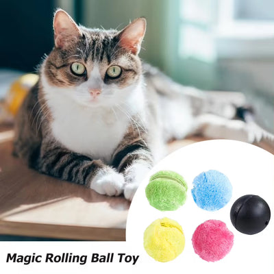 Automatic Rolling Plush Ball – Interactive Dog & Cat Toy