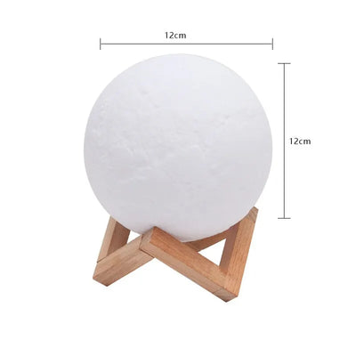 3D Print Moon Lamp – Rechargeable LED Touch Night Light
