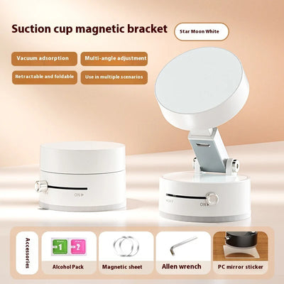Magnetic Vacuum Car Phone Holder – Strong Suction & Secure Grip