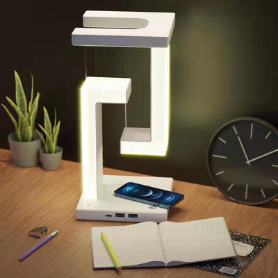 Floating Balance Table Lamp with Wireless Smartphone Charging