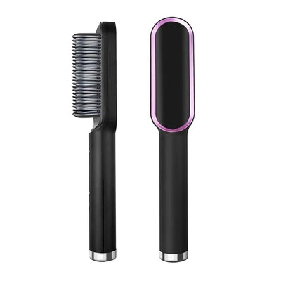 2-in-1 Hair Straightener & Curler – Ceramic Hot Comb