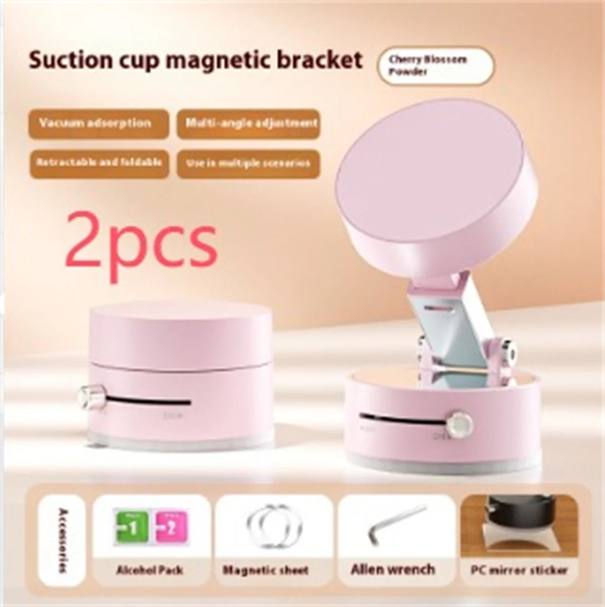 Magnetic Vacuum Car Phone Holder – Strong Suction & Secure Grip