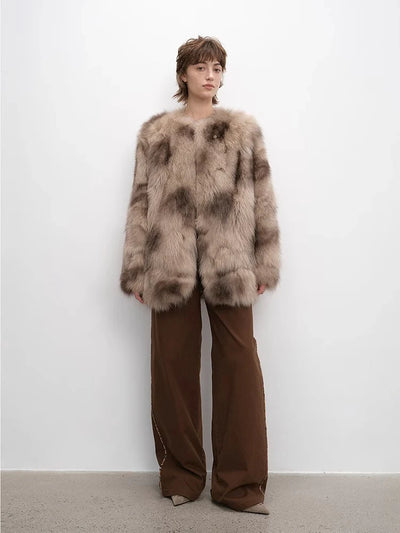 Rust & Caramel Fox Fur Coat