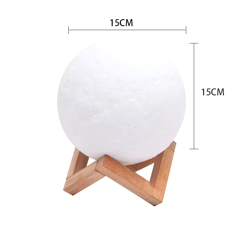 3D Print Moon Lamp – Rechargeable LED Touch Night Light