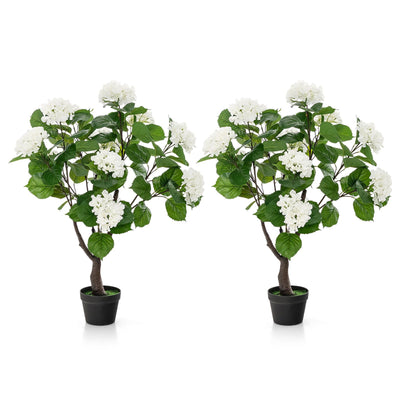 Artificial Hydrangea Tree with 11 White Flowers – Elegant Home, Office & Event Décor