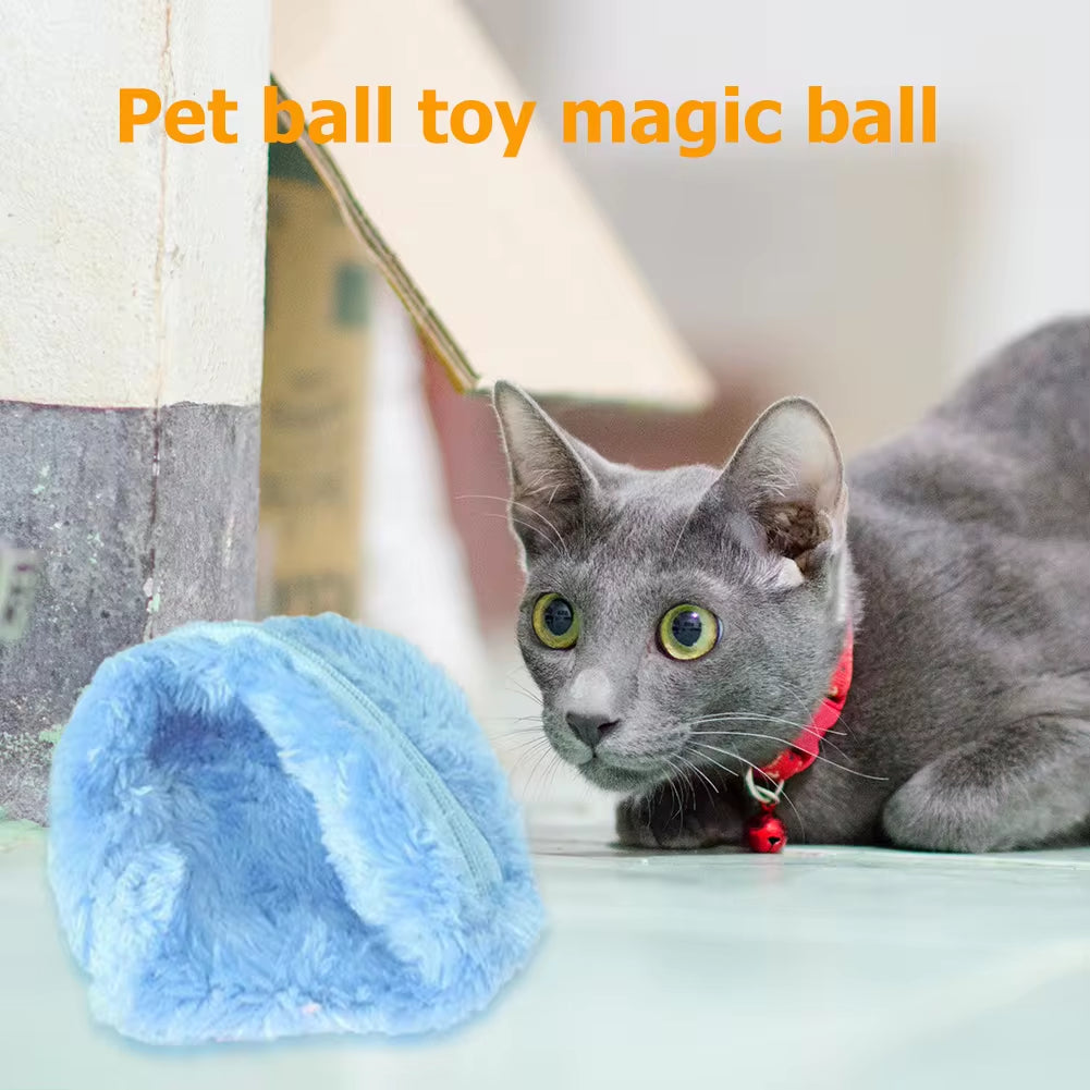 Automatic Rolling Plush Ball – Interactive Dog & Cat Toy