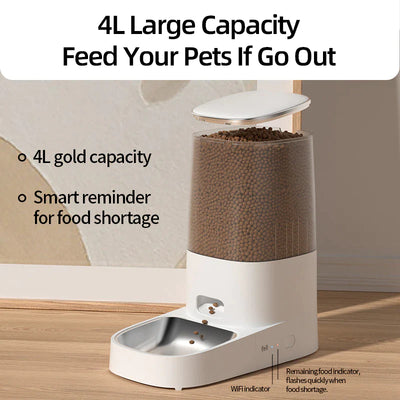 ROJECO Pet Food Dispenser – Automatic Cat & Dog Feeder with Timer & Remote Control