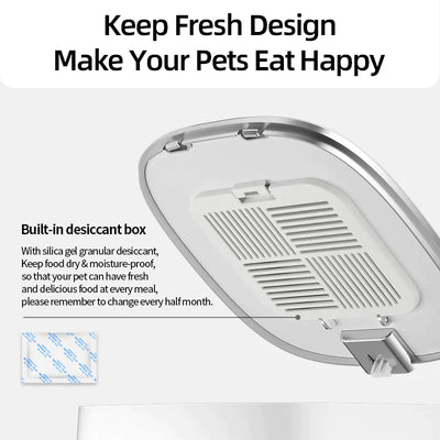 ROJECO Pet Food Dispenser – Automatic Cat & Dog Feeder with Timer & Remote Control
