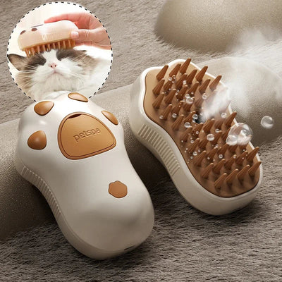 3-in-1 Steam Brush for Cats & Dogs – USB Rechargeable