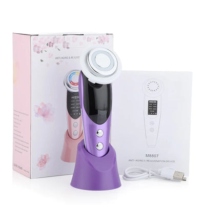 7-in-1 Facial Massager – EMS, RF, Microcurrent Anti-Aging Device