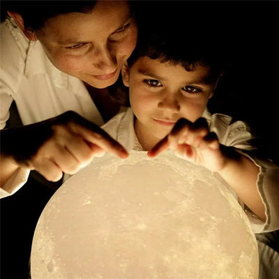 3D Print Moon Lamp – Rechargeable LED Touch Night Light