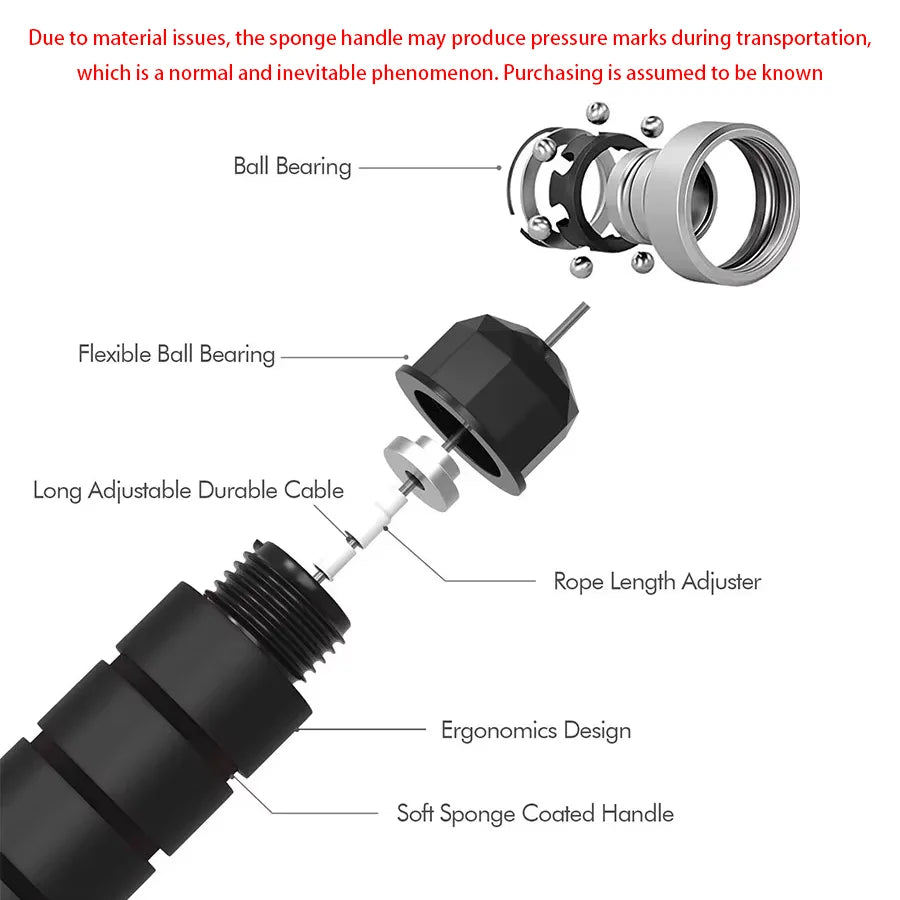 Adjustable Speed Jump Rope with Ball Bearings