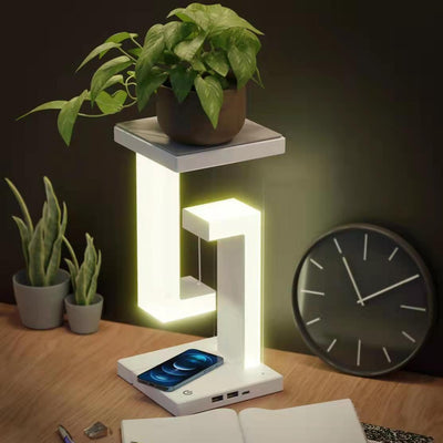 Floating Balance Table Lamp with Wireless Smartphone Charging