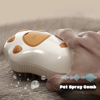 3-in-1 Steam Brush for Cats & Dogs – USB Rechargeable