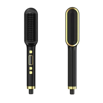 2-in-1 Hair Straightener & Curler – Ceramic Hot Comb