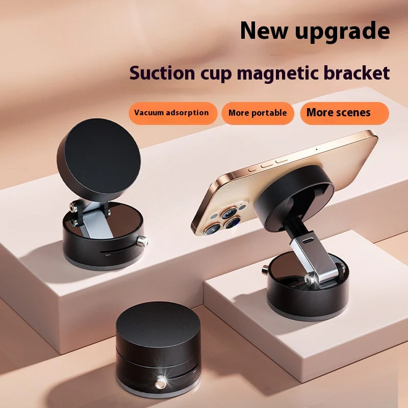 Magnetic Vacuum Car Phone Holder – Strong Suction & Secure Grip