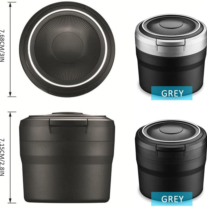 Car Ashtray, Detachable Easy Clean Car Ashtray with LED Light