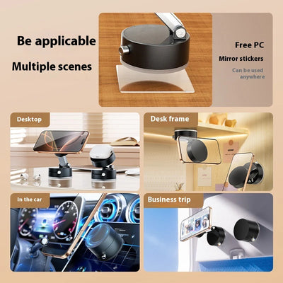 Magnetic Vacuum Car Phone Holder – Strong Suction & Secure Grip