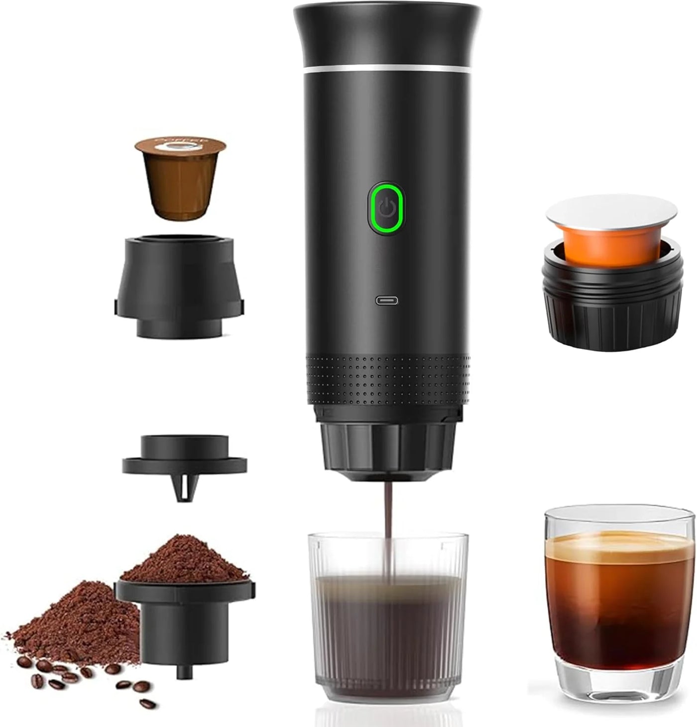 Travel Espresso Maker – Portable Electric Coffee Brewer