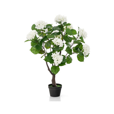 Artificial Hydrangea Tree with 11 White Flowers – Elegant Home, Office & Event Décor