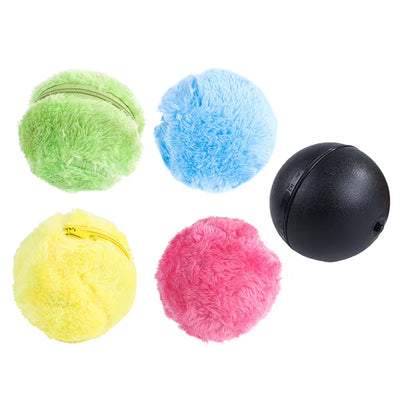Automatic Rolling Plush Ball – Interactive Dog & Cat Toy