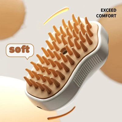 3-in-1 Steam Brush for Cats & Dogs – USB Rechargeable