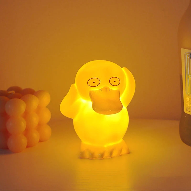 PokeGlow LED Night Light – Kawaii Pikachu, Charmander, Psyduck Anime Figures for Kids Bedroom Decor