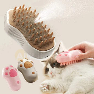 3-in-1 Steam Brush for Cats & Dogs – USB Rechargeable