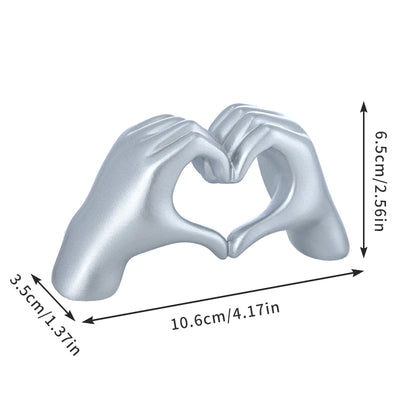 Gold Heart Hand Statue