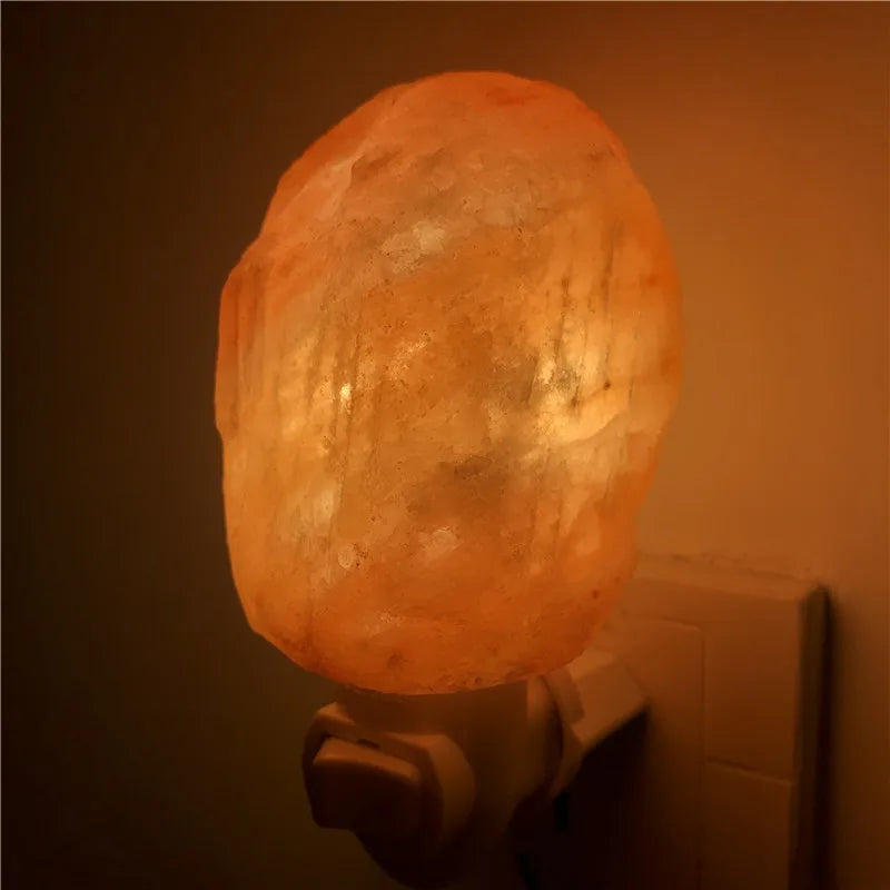 Natural Himalayan Salt Lamp – Plug-In Air Purifier Light