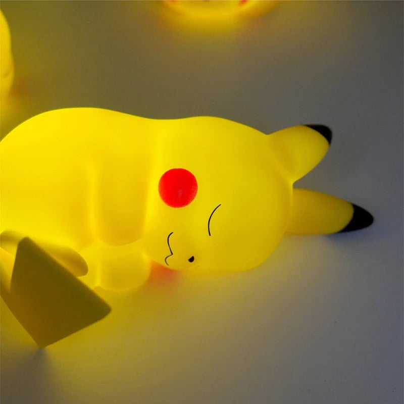 PokeGlow LED Night Light – Kawaii Pikachu, Charmander, Psyduck Anime Figures for Kids Bedroom Decor