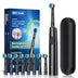Electric Toothbrush for Adults Rechargeable Electric Toothbrush with 8 Brush Heads & Travel Case Rotary Electric Toothbrush
