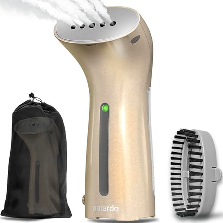 Steamer for Clothes, Hand Held Portable Travel Garment Steamer, Metal Steam Head, 25S Heat Up, Pump System, Mini Size, Handheld Steamer for Any Fabrics, No Water Spitting