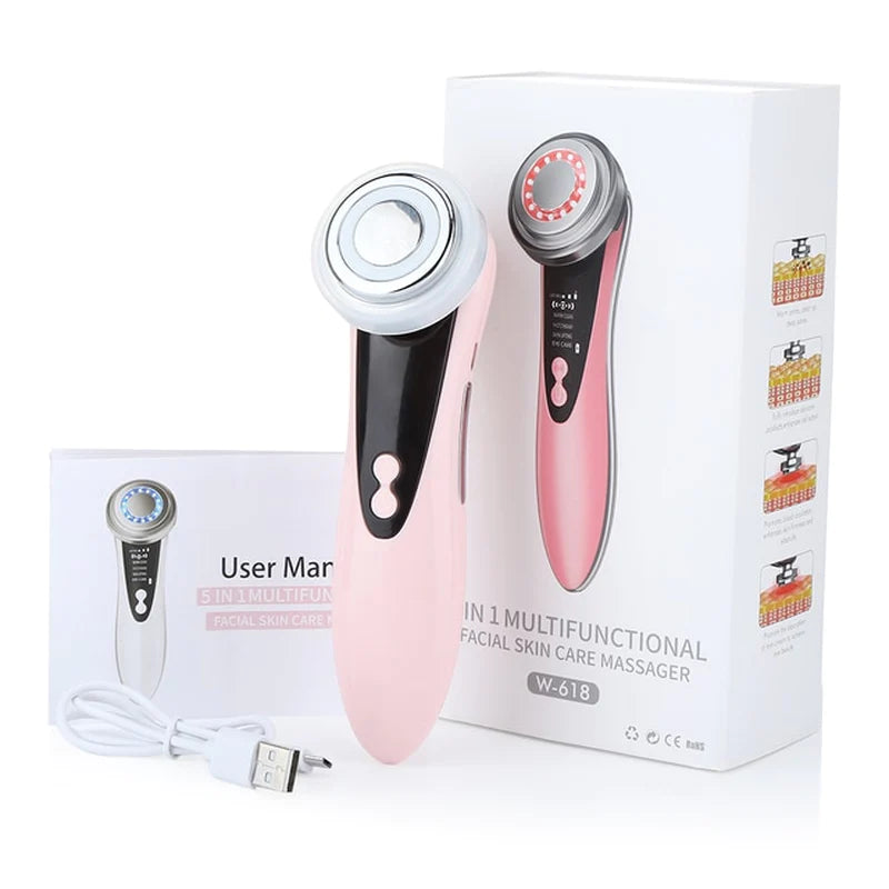7-in-1 Facial Massager – EMS, RF, Microcurrent Anti-Aging Device