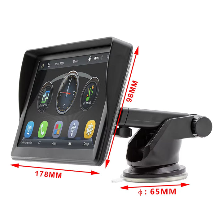 Universal 7" HD Portable Car MP5 Wireless Android Auto/Carplay BT Mirrorlink Car Player Remote Control Cat Stereo