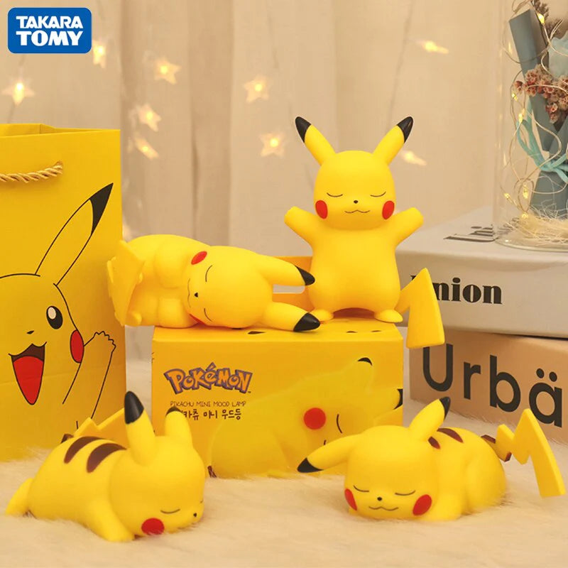 PokeGlow LED Night Light – Kawaii Pikachu, Charmander, Psyduck Anime Figures for Kids Bedroom Decor