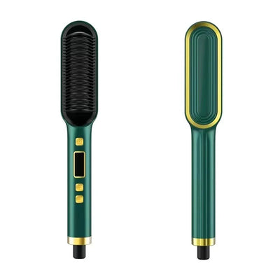 2-in-1 Hair Straightener & Curler – Ceramic Hot Comb