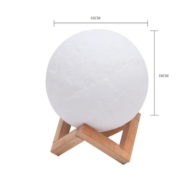 3D Print Moon Lamp – Rechargeable LED Touch Night Light