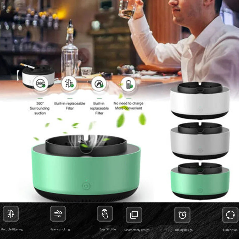 Car Ashtray Air Purifier – Smoke & Odor Eliminator